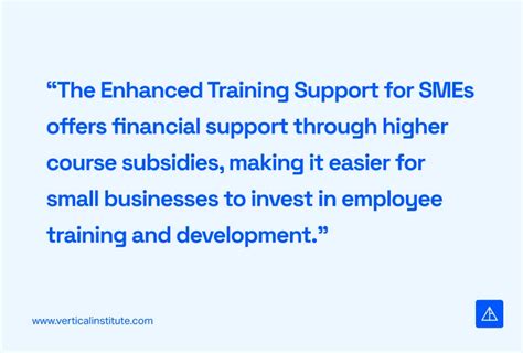 Enhanced Training Support for SMEs: Elevating Workforce Skills and Business Success