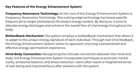 Enhancement of Energy Levels: