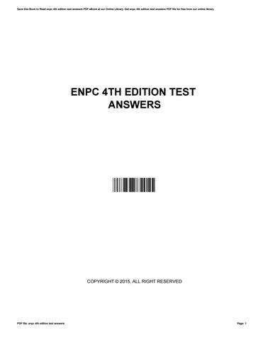 Enpc Pretest Answer 4th Edition Ebook Reader