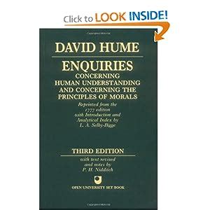 Enquiries Concerning Human Understanding and Concerning the Principles of Morals 3th third edition Doc
