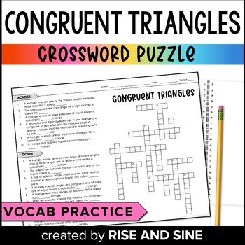 Enrichment 4 6 Congruent Triangles Crossword Puzzle Answers Reader