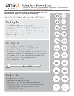 Enso Ring Size Chart