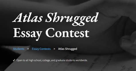 Enter the Atlas Shrugged Essay Contest Today!