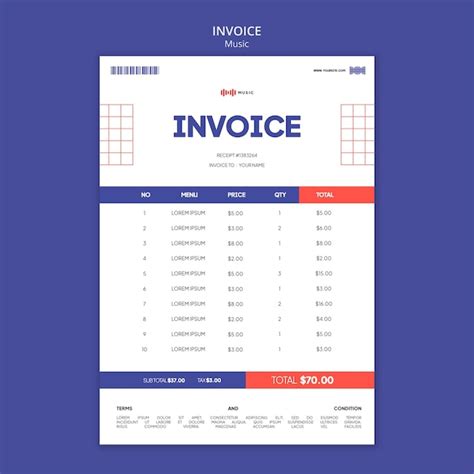 Entertainment Invoice Template