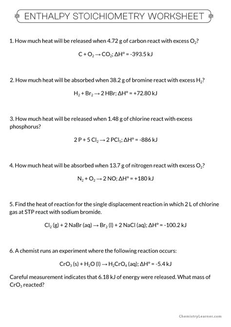 Enthalpy Change Answers Epub