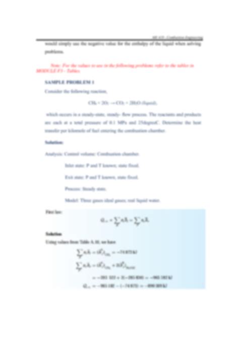 Enthalpy Problems And Answers Doc