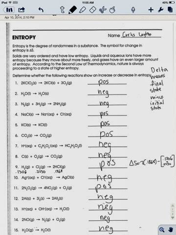 Entropy Answers Chemistry If8766 Epub