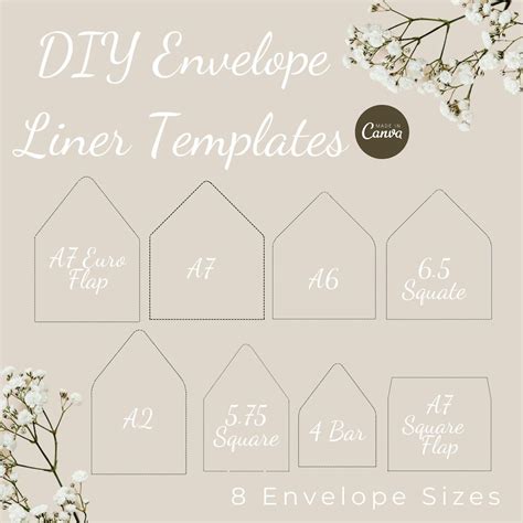 Envelope Liner Template Canva