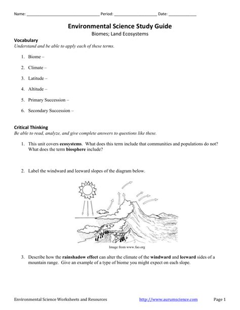 Environmental Science Study Guide Answers Kindle Editon