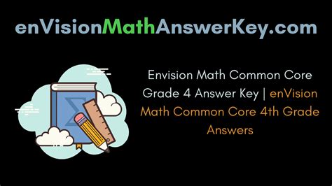 Envision Math Grade 4 Answer Key Epub