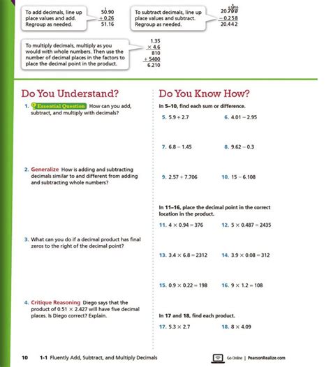 Envision Math Grade 6 Work Answers Printable Reader