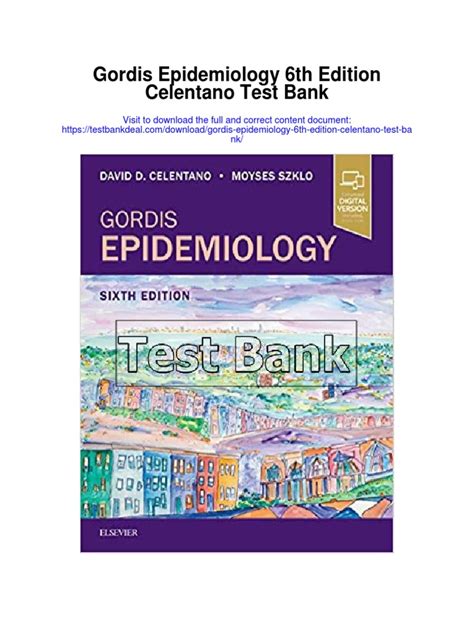 Epidemiology Test Bank Questions Gordis Edition 5 PDF Doc