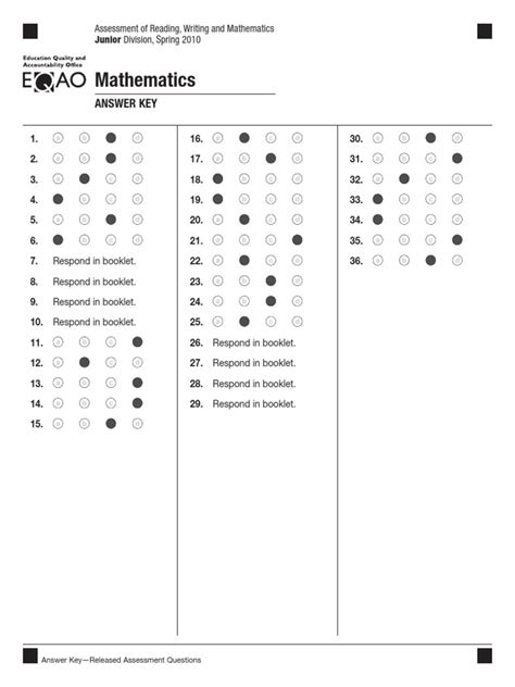 Eqao Grade 6 Math 2010 Answers Epub