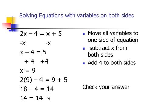 Equations with Variables on Both Sides: A Comprehensive Guide for Solving