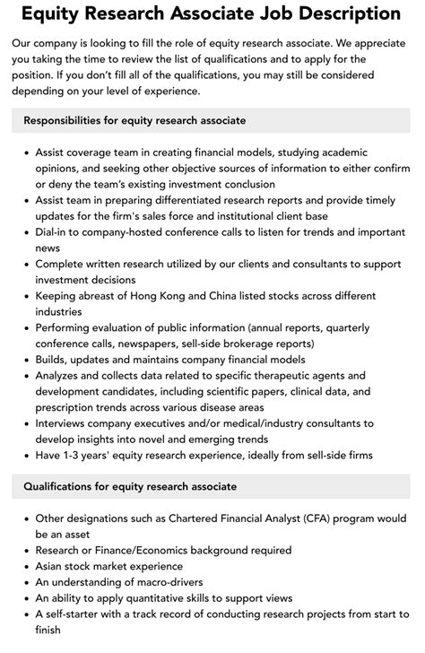 Equity Research Associate Jobs: A Comprehensive Guide for Entry-Level Professionals