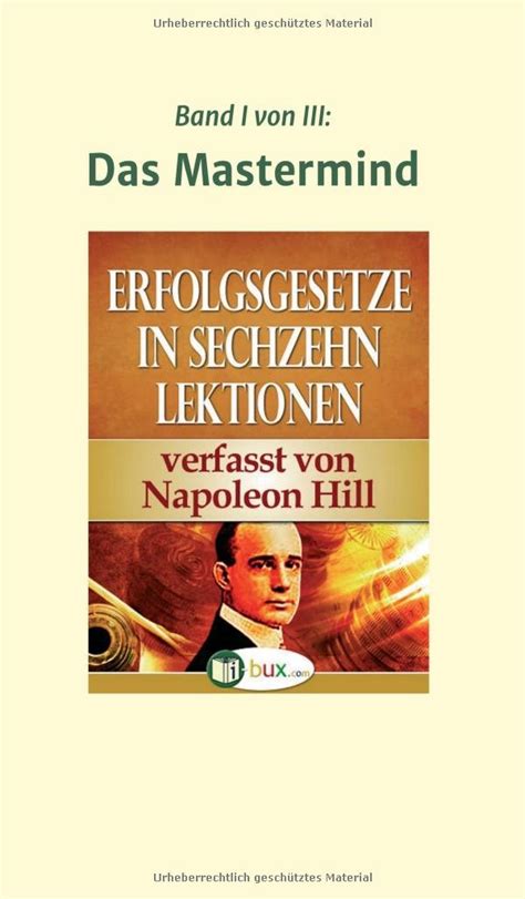 Erfolgsgesetze in sechzehn Lektionen Band I Das Mastermind Erfolgswissen in sechzehn Lektionen 1 German Edition Epub