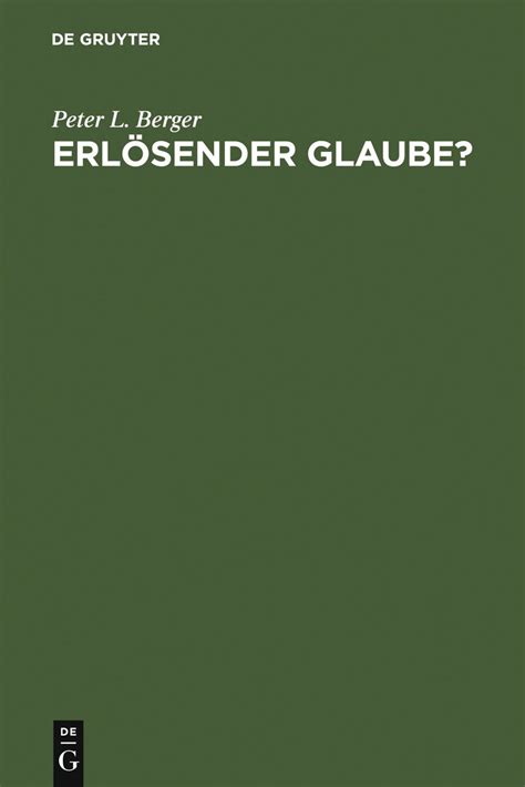 Erlösender Glaube German Edition Doc