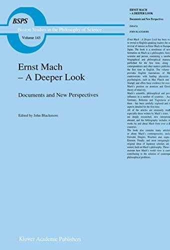 Ernst Mach - A Deeper Look Documents and New Perspectives 1st Edition Epub