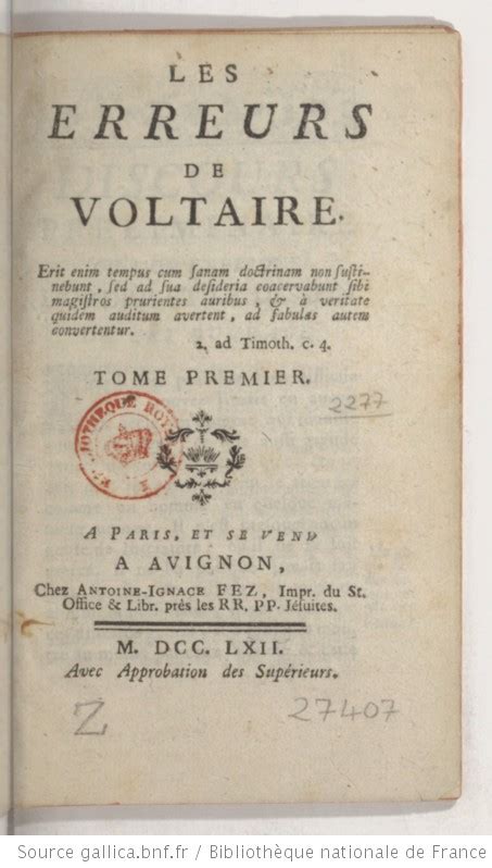 Erreurs de Voltaire... PDF