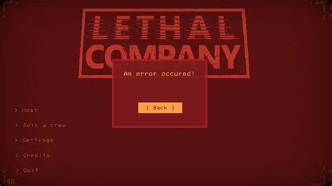 Error Console: A Lethal Company Killer