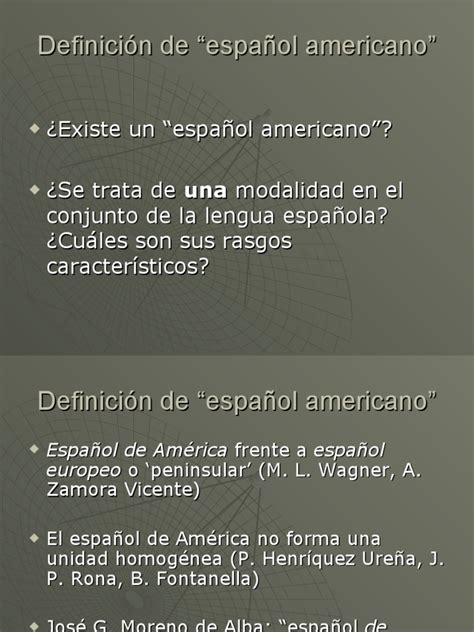 Español americano: