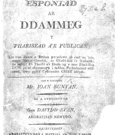Esponiad ar Ddammeg y Pharisead a r Publican Gan y parchedig Mr Ioan Bunyan Welsh Edition Doc
