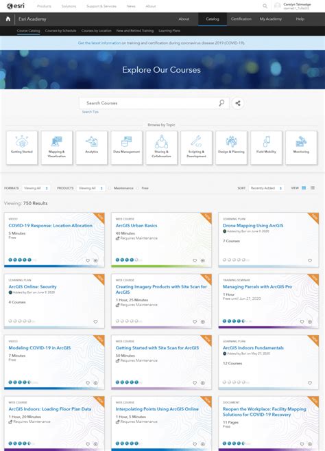 Esri Training Catalog
