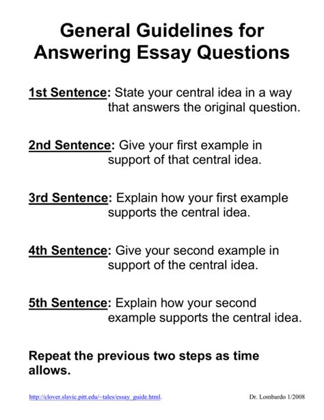 Essay Answers Doc