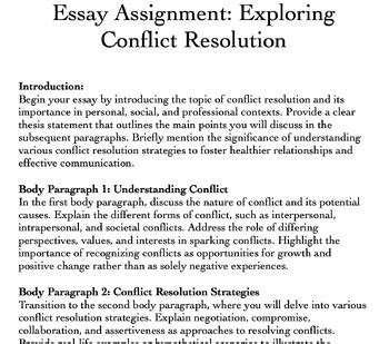 Essay Conflict Resolution Training Doc