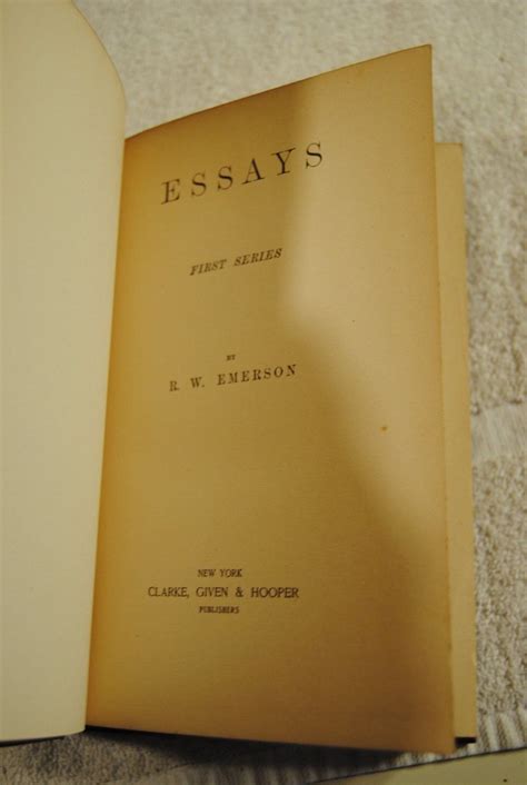 Essays First and Second Series - Doc