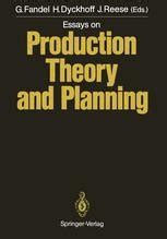 Essays on Production Theory and Planning PDF