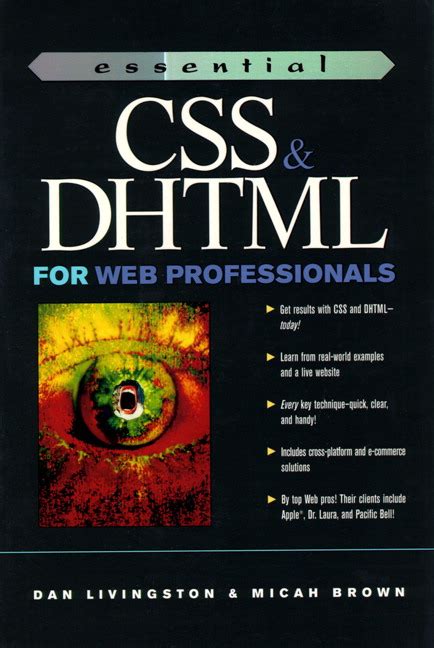 Essential CSS and DHTML for Web Professionals PDF
