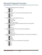 Essential Computer Concepts Review Questions Answers Reader