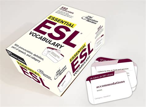 Essential ESL Vocabulary Flashcards 550 Flashcards with Need-To-Know Vocabulary for English as a Second Language Learners College Test Preparation Epub