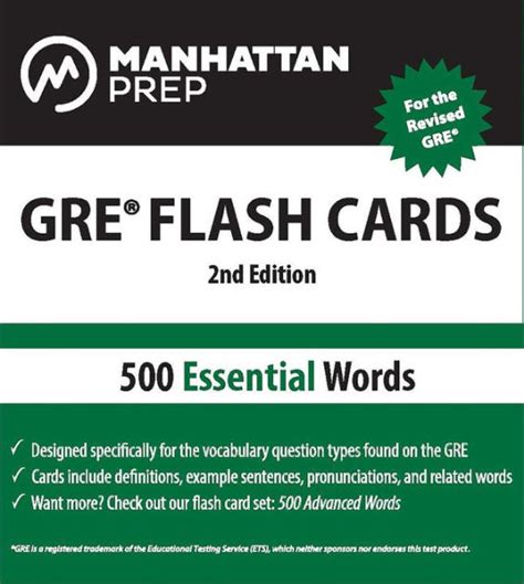 Essential GRE Vocabulary 2nd Edition Flashcards Online 500 Essential Vocabulary Words to Help Boost Your GRE Score Graduate School Test Preparation PDF