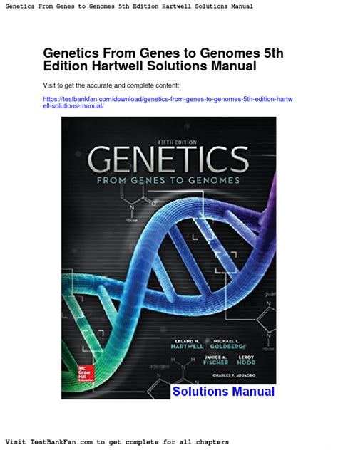 Essential Genetics 5th Edition Solutions Manual Doc