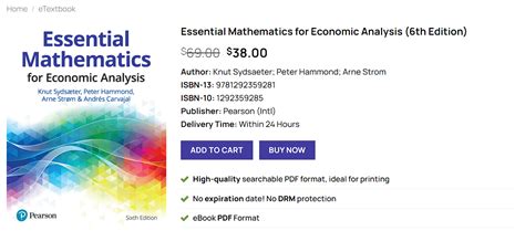 Essential Mathematics for Economic Analysis PDF: A Comprehensive Guide with Applications