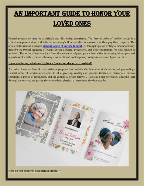 Essential Services to Honor Your Loved Ones