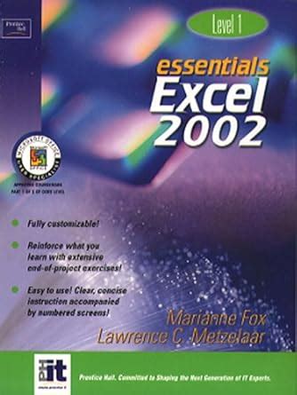 Essentials Excel 2002 Level 1 Kindle Editon