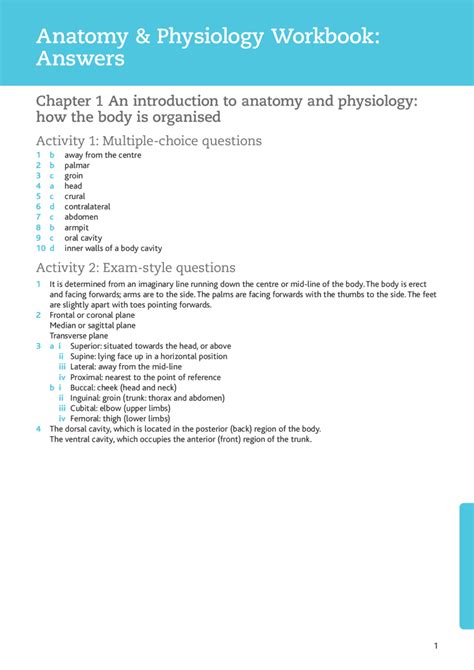 Essentials Of Anatomy And Physiology Workbook Answers Epub