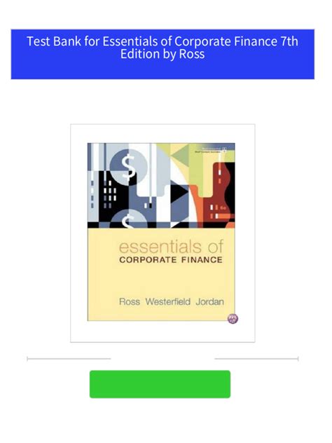 Essentials Of Corporate Finance 7th Edition Answers Epub