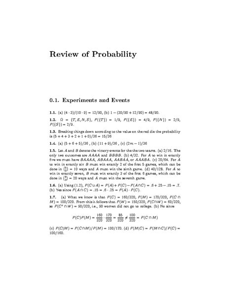 Essentials Of Stochastic Processes Solution Doc