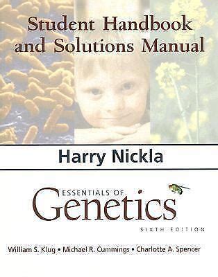 Essentials of Genetics Student Handbook and Solutions Manual Doc