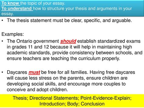 Establish a Clear Thesis: