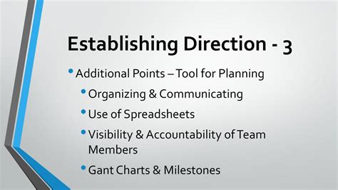 Establishing the Standard Direction: