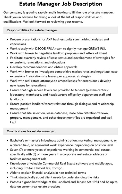 Estate Manager Jobs: A Guide to Responsibilities, Qualifications, and Career Outlook