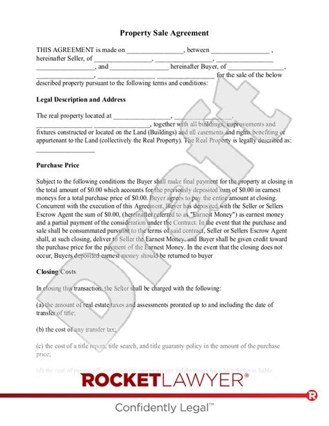 Estate Sale Agreement Template