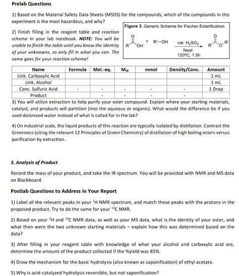 Ester Lab Answers Doc