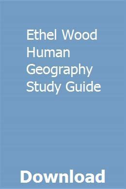 Ethel Wood Human Geography Answer Key Reader