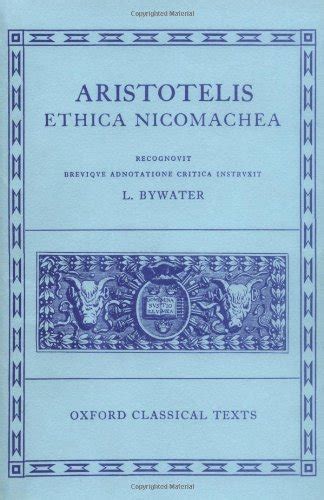 Ethica Nicomachea Oxford Classical Texts PDF